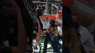 Ja tried to dunk on Giannis 😁 [upl. by Immak]