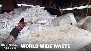 Why It’s So Hard To Recycle Styrofoam and Polystyrene  World Wide Waste  Business Insider [upl. by Ecinnaj]