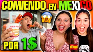 🇪🇸 ESPAÑOLAS REACCIONAN a COMIENDO por 1 PESO en MÉXICO ¿ES POSIBLE 😱 quedamos SIN PALABRAS [upl. by Nesyrb]