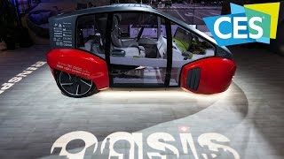 Harman Rinspeed Concept Car Oasis for Autonomous Driving CES2017 [upl. by Etnor578]