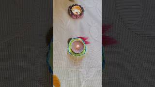 DIY Tealight Candle Holdertealightcandleholderdiycandleholderfoamclayclaycraftcraftcraftshorts [upl. by Ahsiekal384]