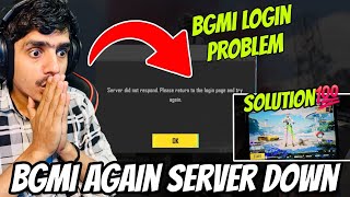 BGMI Server Down 😳 Server did not respond Please return to the login page and try again [upl. by Ralli746]