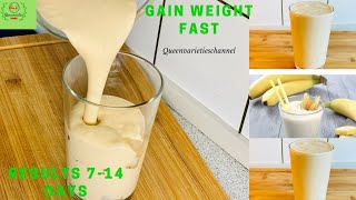 DIY ONLY ONCE DAILY  GAIN WEIGHT IN THE RIGHT PLACES WITH THIS SMOOTHIE  HEALTHY WEIGHT GAIN [upl. by Philoo]