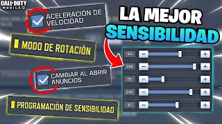 LA MEJOR SENSIBILIDAD DE JUEGO EN COD MOBILE ¿PROGRAMACION DE SENSINILIDAD GUÍA COMPLETA COD MOBILE [upl. by Cl925]