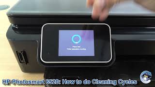 HP Photosmart 6520 eAllinOne How to do Printhead Cleaning Cycles and Improve Print Quality [upl. by Bixby496]