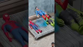 Spiderman vs Superman vs Hulk  Bed Challenge 3  Marvel Animation [upl. by Roxanne971]