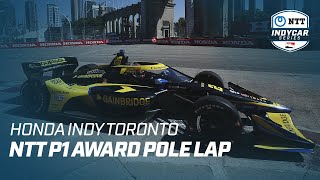 2022 HONDA INDY TORONTO  COLTON HERTA NTT P1 AWARD POLE LAP [upl. by Swinton]