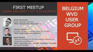 Belgium Windows Virtual Desktop User Group October 2020 [upl. by Naamann791]