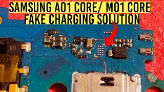 Samsung M01 Core Fake Charging Solution  A01 Core Slow Charging Solution 100 Working [upl. by Oswal590]