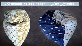 Sitzsack selber nähen Sitzsack nähen Sitzsack für Kinder nähen Sitzsackbezug neu nähen [upl. by Forkey]