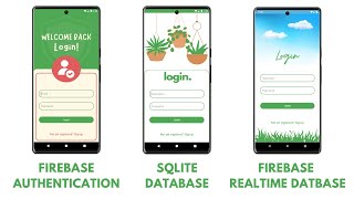 Types of Login and Signup in Android Studio using Kotlin  Authentication SQLite Firebase Realtime [upl. by Flss]