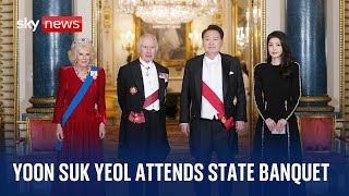 South Korean President Yoon Suk Yeol attends State Banquet at Buckingham Palace [upl. by Tanny]