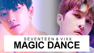 Kpop Magic Dance SEVENTEEN x VIXX Dont Wanna Cry x ShangriLa [upl. by Enwad]