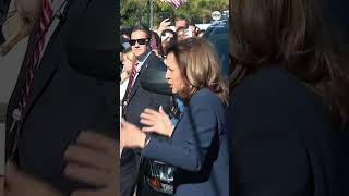 Kamala Harris cheered on by staff as she arrives back at the White House [upl. by Tapes]