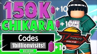 NEW 150000 CHIKARA SHARDS CODE  ANIME FIGHTING SIMULATOR [upl. by Aehta917]