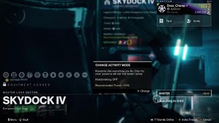 SKYDOCK IV Lost Sector Master Solo Flawless  Destiny 2 [upl. by Zandt]