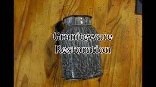 Graniteware Enamelware Milk Pitcher Restoration [upl. by Eurd]