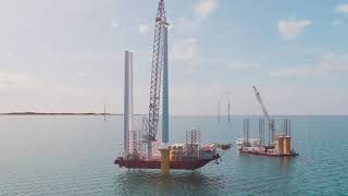 How offshore wind turbines are installed [upl. by Nylitsirk]