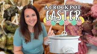 4 EASTER RECIPES to make in the CROCK POT  EASY Easter Sides [upl. by Yllod]