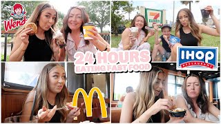 24 HOURS Eating ONLY American Fast Food [upl. by Nosyrb95]