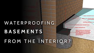 How To Waterproof An Old Basement From The Interior For Architects  Contractors [upl. by Nert]