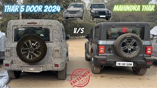 New Thar ROXX 5 Door vs Thar 3D 🔥 Compared side by side  Features Size Engine amp Price [upl. by Hoover]