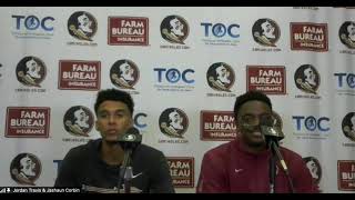 FSU QB Jordan Travis RB Jashaun Corbin on 4138 OT loss to Notre Dame [upl. by Yrrap]