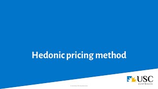 Hedonic pricing method [upl. by Schulein]