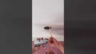 HOW TO INSTALL A RECESS LIGHT IN A FINISHED CELING oddlysatisfying [upl. by Dave]