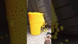 Car vs popcorn 🍿 crushing 😞😨 satisfying crushingcrunchyandsoftthings automobile crushing [upl. by Bayer430]