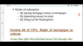 Right of Redemption of Mortgagor in detail [upl. by Ylus]