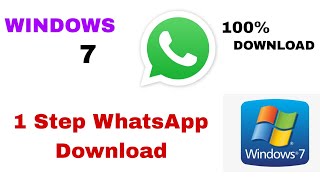 How To Download WhatsApp Windows 7  WhatsApp Download PCLAPTOP Win7 [upl. by Ivon242]