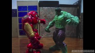 Iron Man Hulkbuster vs Hulk STOP MOTION [upl. by Enitnemelc711]