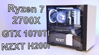 June 2018  PC Build Time Lapse  Ryzen 7 2700x  NZXT H200i  EVGA 1070 Ti  Asus X470i [upl. by Amsab]