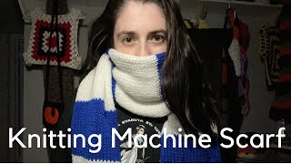 Basic Knitting Machine Scarf Tutorial [upl. by Wun794]