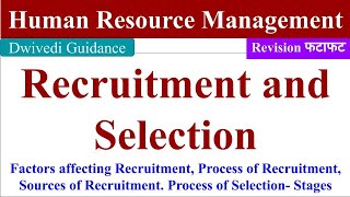 Recruitment and Selection process in human resource management sources of recruitment [upl. by Ahtelrac]