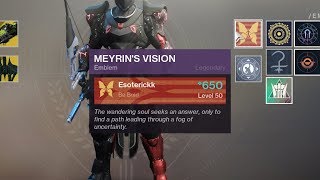 How To Get quotMeyrins Visionquot Emblem  Forge Glyph Puzzle Destiny 2 Black Armory [upl. by Cassilda]