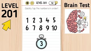 Brain Test Level 201 Quickly Tap The Numbers In Order [upl. by Everick]