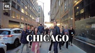 CITY OF CHICAGO🇺🇸 Walking Tour  DOWNTOWN Rush Hour 4K 60FPS [upl. by Pearlstein]