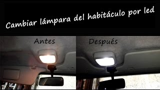 Cambiar lampara  luz Habitaculo gol power led  lampara tubo [upl. by Ydniahs]