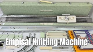 Vintage EMPISAL Knitting Machine with Ribbing Attachment  Model KH90 amp KR90 [upl. by Racso]