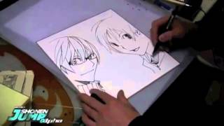 Takeshi Obata drawing Bakuman Ashirogi Muto  Mashiro e Takagi [upl. by Junna]