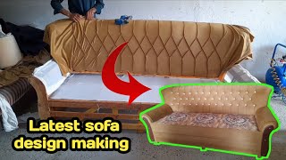 How to make wooden fabric latest sofa cushion design makingsimple sofa design sofa making cushion [upl. by Tegdig]