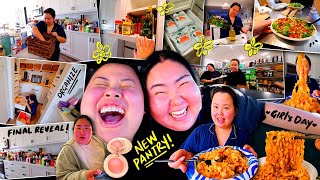 VLOG final pantry reveal major organizing day unexpected visitor shopping with bestie errands [upl. by Elleina867]