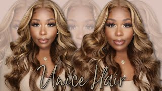 DREAM GIRL😍 WOW UNICE HAIR DID IT AGAIN 13X4 HONEY BLONDE LACE WIG EASY INSTALL WOC APPROVED [upl. by Kurth527]