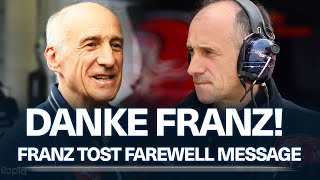 Franz Tost Farewell Message [upl. by Suoicerpal]