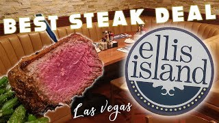 Best Steak Deal Las Vegas  Ellis Island [upl. by Hoffert513]