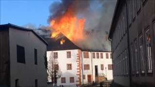 Dachstuhlbrand Ohrdruf schloß Ehrenstein [upl. by Annaeel]