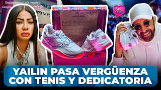 YAILIN PASA VERGÜENZA DE SU VIDA POR JUAN LUIS GUERRA CON TENIS Y DEDICATORIA [upl. by Mcdade]