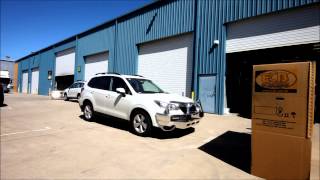 ECB testing the EyeSight™ with the Big Tube™ Bar Bullbar fitted to the Subaru Forester MY13 [upl. by Akilegna997]